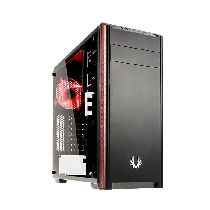 BitFenix Nova ATX Mid Tower Black / Red Tempered Glass Side Panel image