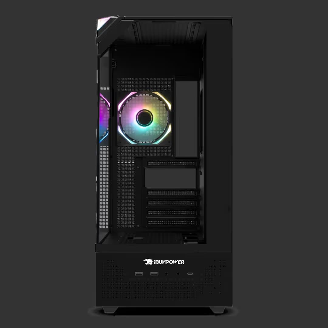 iBuypower Element 9 PRO ATX Mid Tower Black with Tempered Glass Side Panel image