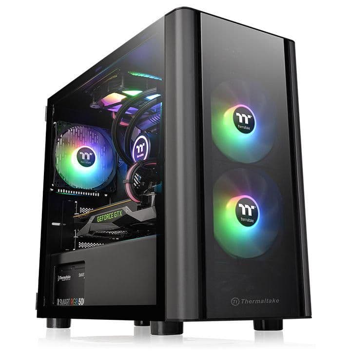 Thermaltake V150 Micro ATX Mid Tower Black Tempered Glass Side Panel image