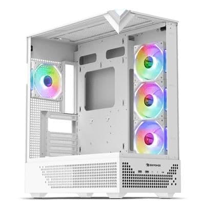 iBuypower Element 9 PRO ATX Mid Tower White Tempered Glass Side Panel main image