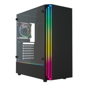 darkFlash J11 ATX Mid Tower Black Tempered Glass Side Panel, USB 3.2 Gen 1 & USB 2.0 Front Panel main image