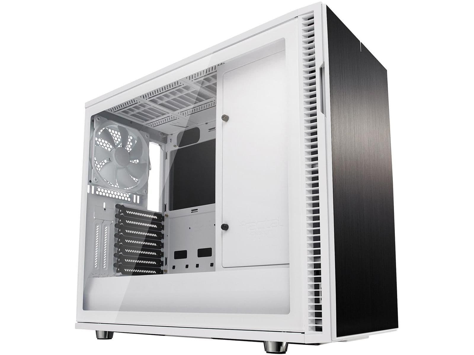 Fractal Design Define R6 ATX Mid Tower White / Black Tempered Glass Side Panel, USB-C image
