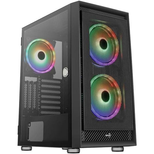 Aerocool Graphite v3 ARGB ATX Mid Tower Tempered Glass Side Panel, USB 3.2 Gen 1 Type-A main image
