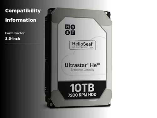 Hitachi Ultrastar He10 10TB HDD 3.5" SAS 12.0 Gb/s image