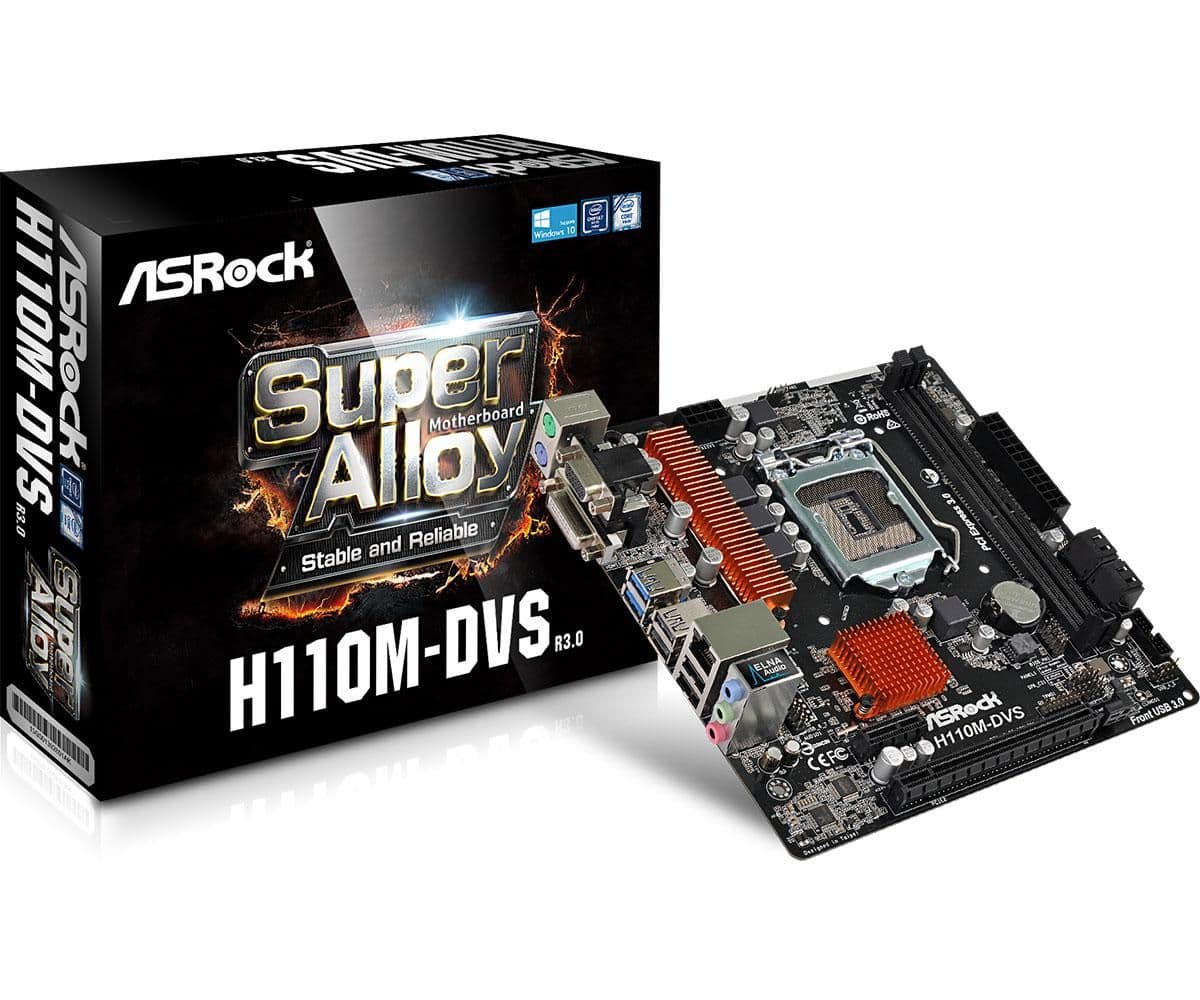 ASRock H110M-DVS R3.0 LGA1151 DDR4 Micro ATX main image
