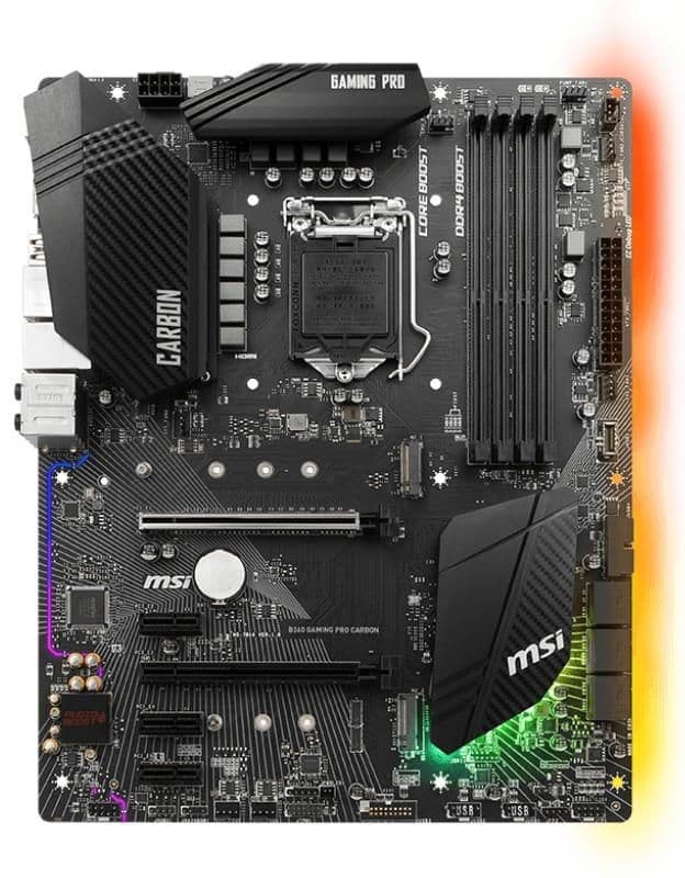 MSI B360 GAMING PRO CARBON DDR4 ATX image
