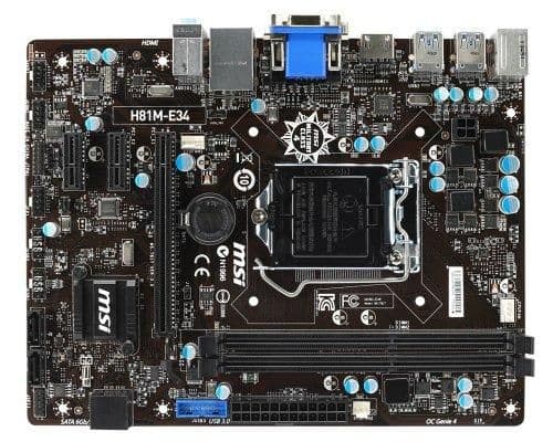 MSI H81M-E34 Micro ATX LGA1150 main image