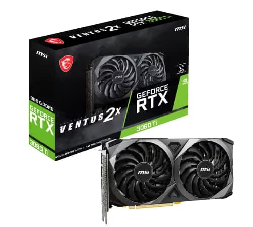 MSI VENTUS 2X V1 GeForce RTX 3060 Ti LHR 8GB GDDR6 Black / Gray main image