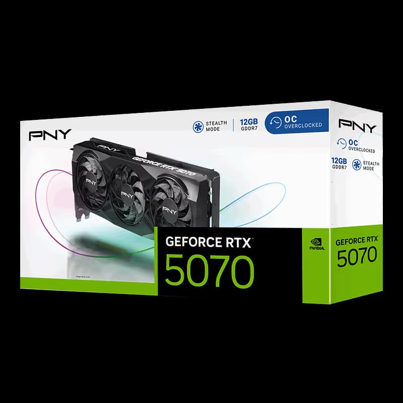 PNY GeForce RTX 5070 12GB ARGB EPIC-X RGB Overclocked Triple Fan GDDR7 image