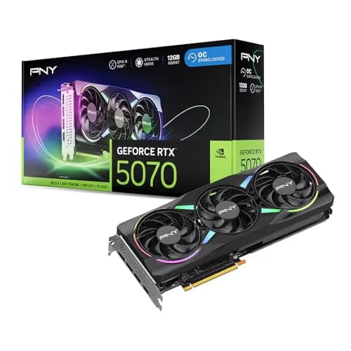 PNY GeForce RTX 5070 12GB GDDR7 ARGB EPIC-X RGB Overclocked Triple Fan main image