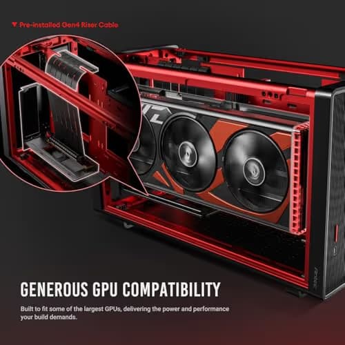 Antec Performance 1 M Mini-ITX Desktop Black with Mesh Side Panel and USB 3.2 Gen 2 Type-C Front Panel image