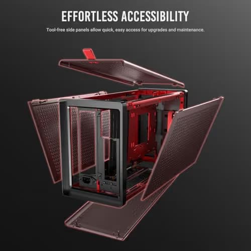Antec Performance 1 M Mini-ITX Desktop Black with Mesh Side Panel and USB 3.2 Gen 2 Type-C Front Panel image