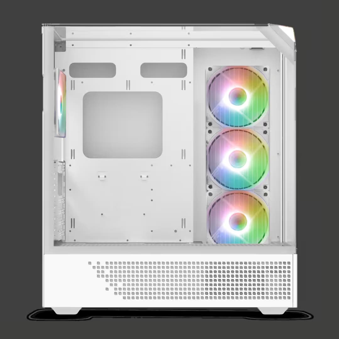 iBuypower Element 9 ATX Mid Tower White with Tempered Glass Side Panel image