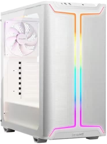 be quiet! Pure Base 501 DX ATX Mid Tower White Tempered Glass image