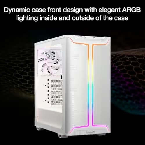 be quiet! Pure Base 501 DX ATX Mid Tower White Tempered Glass image