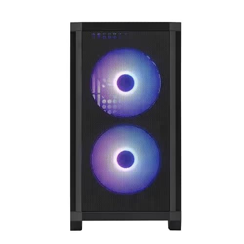 Rosewill FBM-X3 Micro ATX Mid Tower Black with Mesh Side Panel, USB 3.2 Gen 1 Type-A and USB 2.0 Type-A, and 650 W Power Supply image