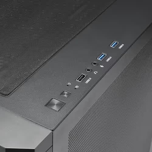 Rosewill FBM-X3 Micro ATX Mid Tower Black with Mesh Side Panel, USB 3.2 Gen 1 Type-A and USB 2.0 Type-A, and 650 W Power Supply image