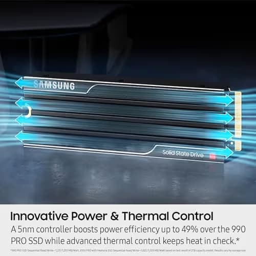 Samsung 9100 PRO w/Heatsink 1TB M.2-2280 SSD PCIe 5.0 NVMe image