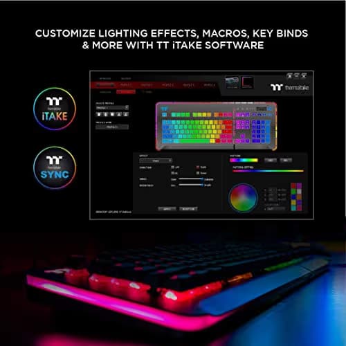 Thermaltake Level 20 RGB Titanium Cherry MX Speed Silver Wired Gaming Keyboard image