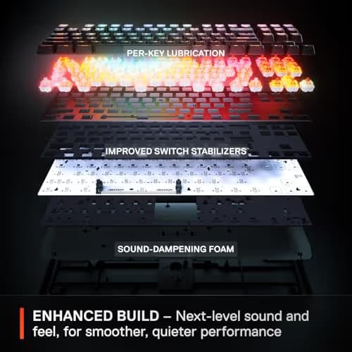 SteelSeries Apex Pro Gen 3 RGB OmniPoint 3.0 Wired/Wireless/Bluetooth Gaming Keyboard image