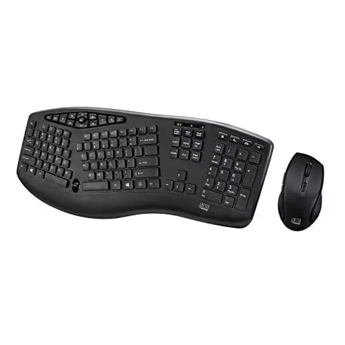 Adesso WKB-1600CB Wireless Ergonomic Keyboard with Optical Mouse main image