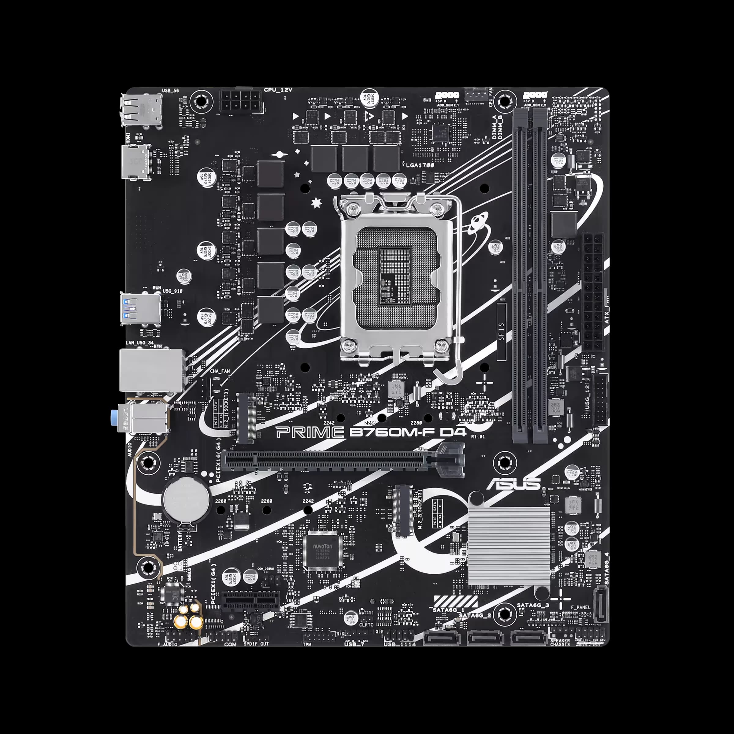 Asus B760 PRIME B760M-F D4 LGA1700 DDR4 Micro ATX image