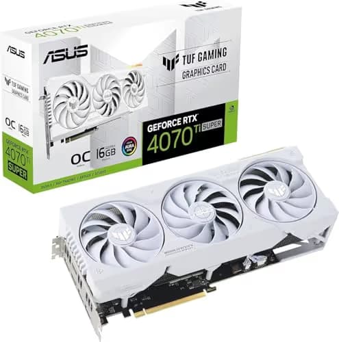 ASUS TUF Gaming GeForce RTX 4070 Ti SUPER BTF White OC Edition 16GB GDDR6X image