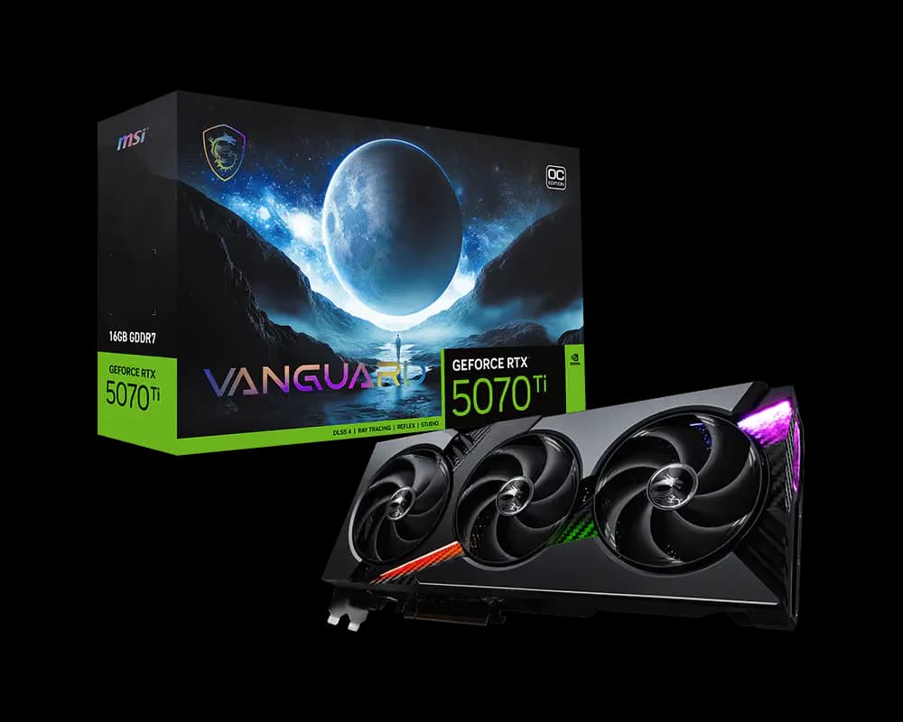 MSI GeForce RTX 5070 Ti 16G VANGUARD OC 16GB GDDR7 main image