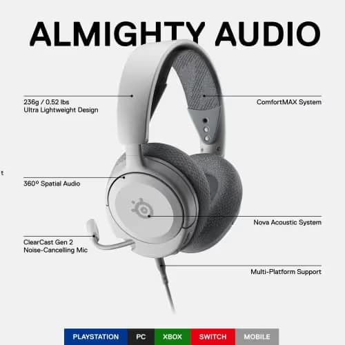 SteelSeries Arctis Nova 1P Closed-Back Gaming Headset image