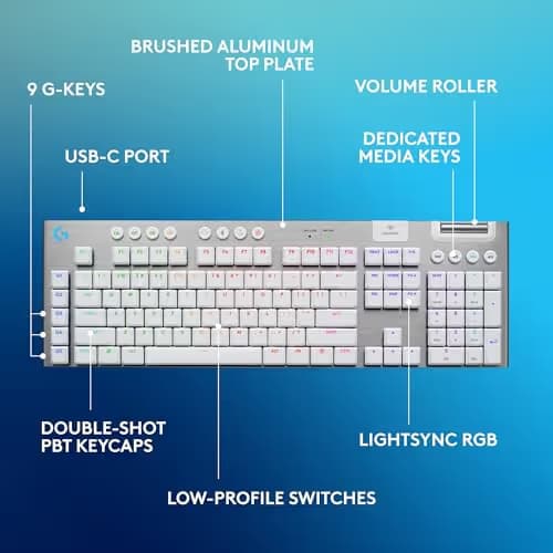 Logitech G915 X Mechanical Gaming Keyboard LIGHTSPEED RGB Wired/Wireless/Bluetooth image