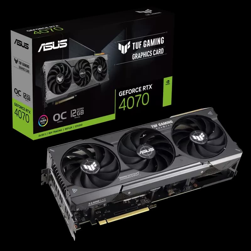 Asus TUF GAMING OC GeForce RTX 4070 12GB GDDR6X Black image