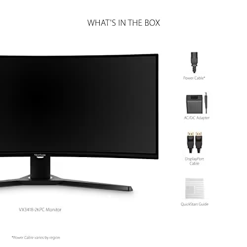 ViewSonic VX3418-2KPC 34" 3440x1440 VA Curved Monitor image