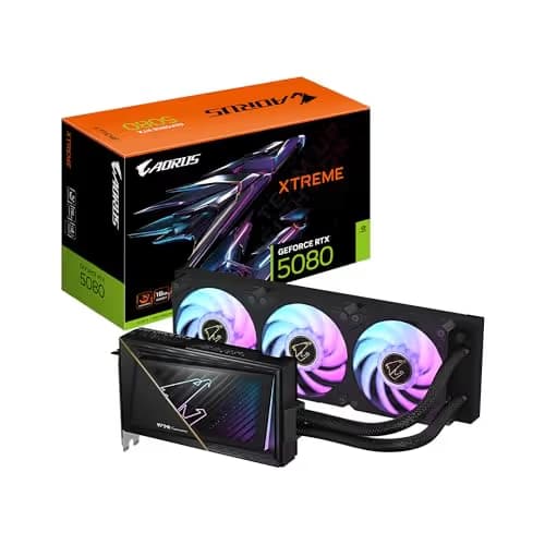 Gigabyte XTREME WATERFORCE GeForce RTX 5080 16GB GDDR7 Black main image
