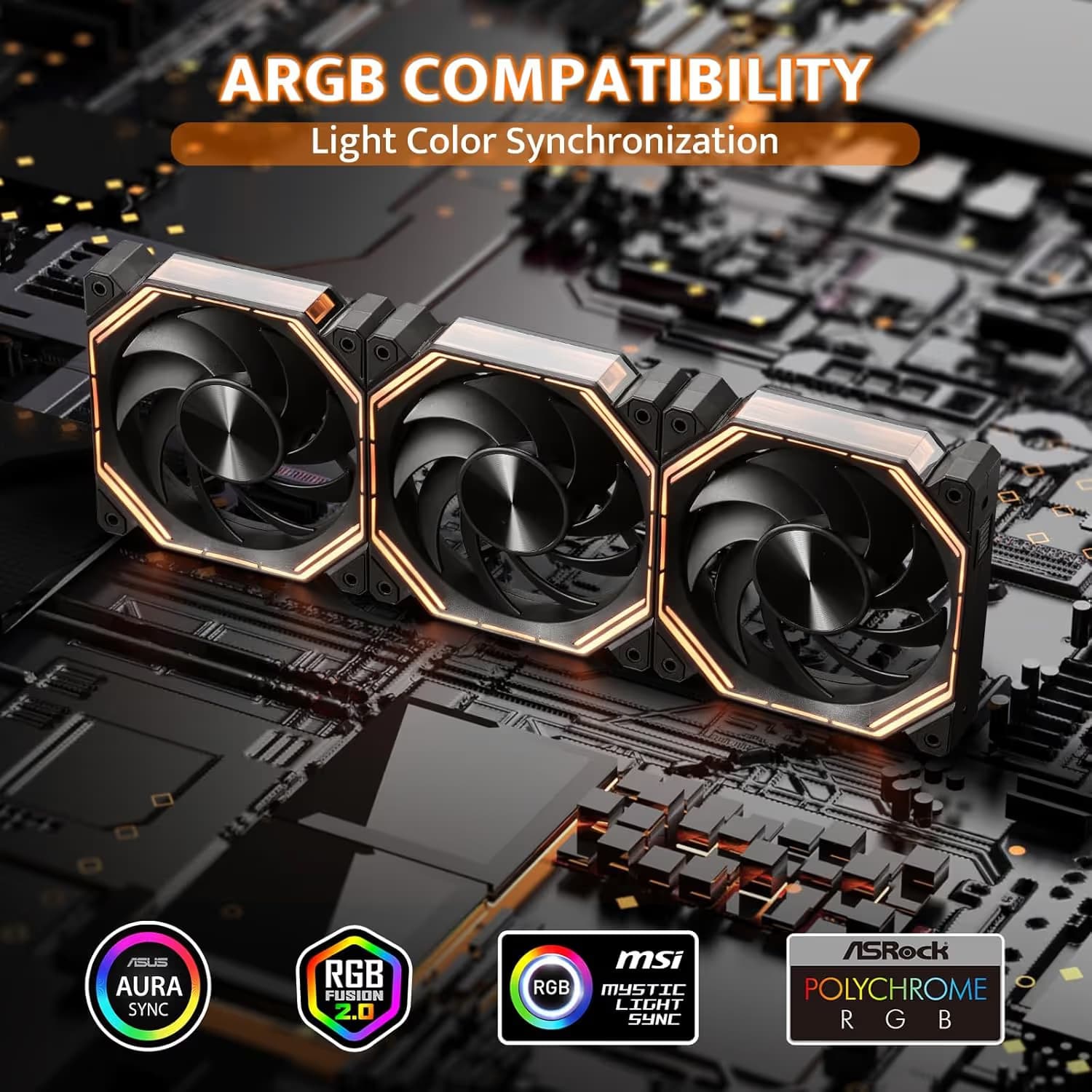 darkFlash INF34 ARGB PWM 120mm Black Pack of 3 image