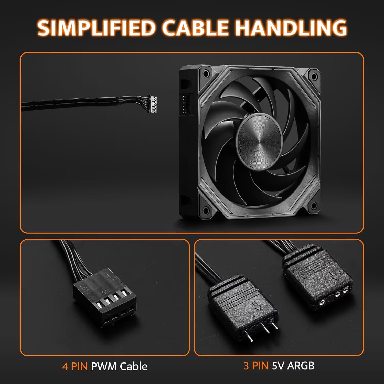 darkFlash INF34 ARGB PWM 120mm Black Pack of 3 image