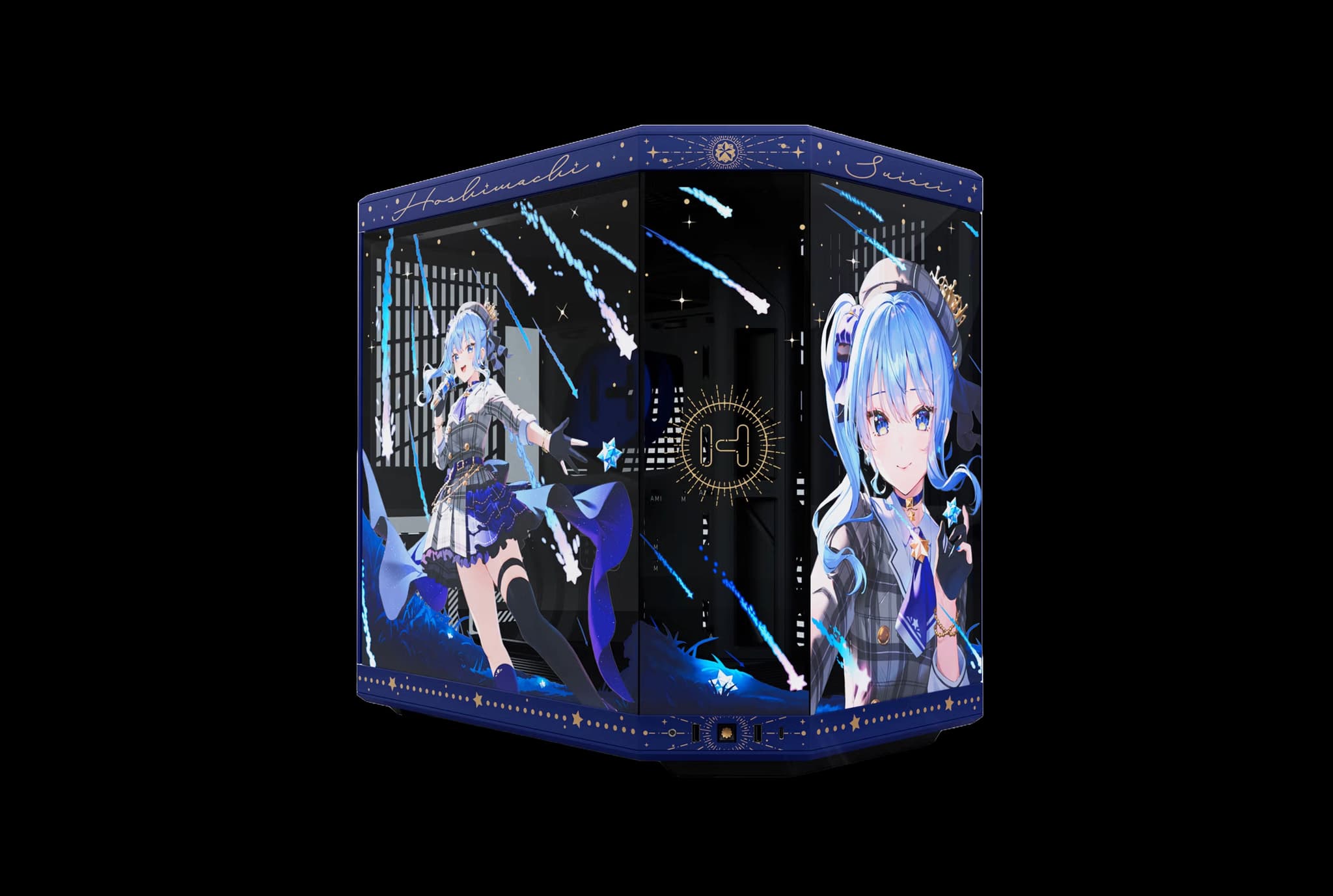 HYTE Y70 Hoshimachi Suisei Edition ATX Mid Tower Blue / Black Tempered Glass Side Panel, USB 3.2 Gen 2 Type-C, USB 3.2 Gen 1 Type-A main image