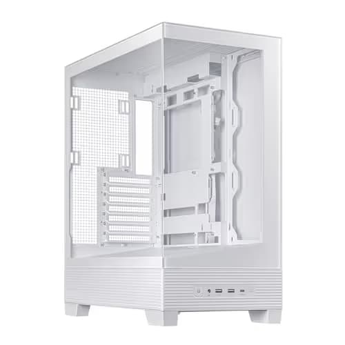 Asus A31 ATX Mid Tower White with Tempered Glass Side Panel and USB 3.2 Gen 1 Type-A Front Panel image