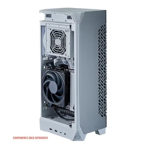 Cooler Master NCORE 100 AIR Mini-ITX Tower Silver / White Mesh Side Panel, USB 3.2 Gen 2x2 Type-C, USB 3.2 Gen 1 Type-A image