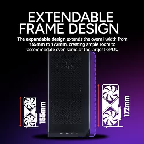 Cooler Master NCORE 100 AIR Mini-ITX Tower Silver / White Mesh Side Panel, USB 3.2 Gen 2x2 Type-C, USB 3.2 Gen 1 Type-A image