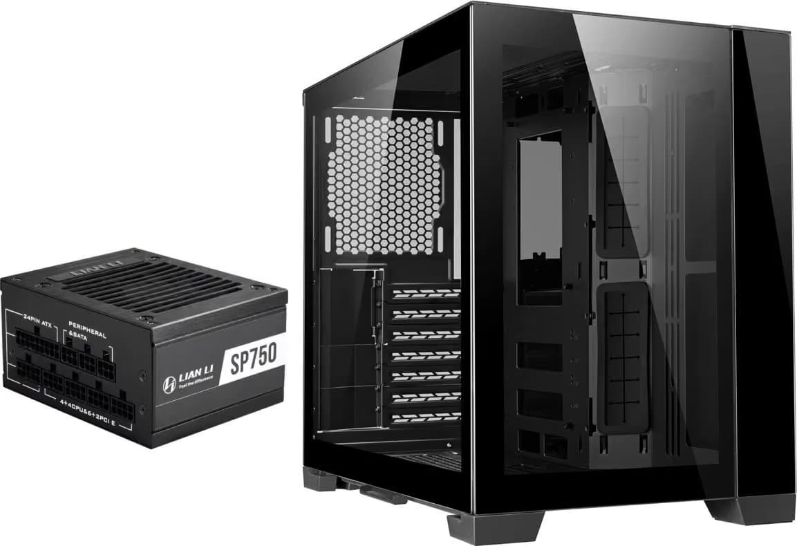 Lian Li O11 Dynamic Mini ATX Mid Tower Black Tempered Glass Side Panel, w/750 W Power Supply main image
