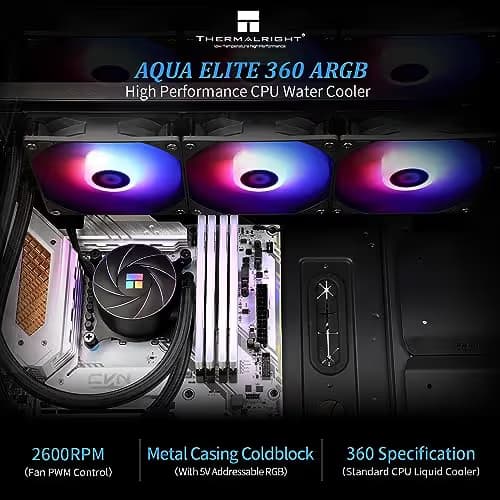 Thermalright AQUA ELITE ARGB V4 66.17 CFM Water 360mm Black image
