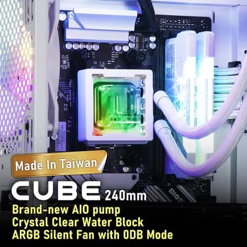 BitFenix Cube ARGB 60 CFM Water 240mm White image