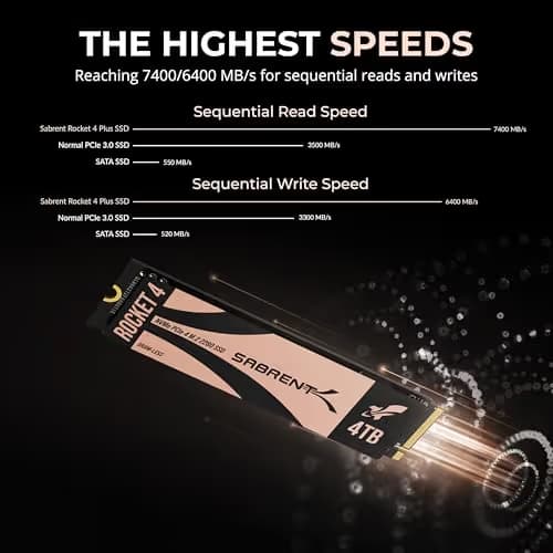 Sabrent Rocket 4 4TB SSD M.2-2280 PCIe 4.0 X4 NVMe image
