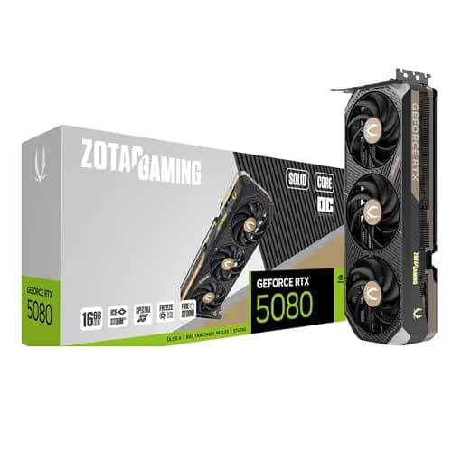 ZOTAC GAMING GeForce RTX 5080 SOLID CORE OC 16GB GDDR7 main image