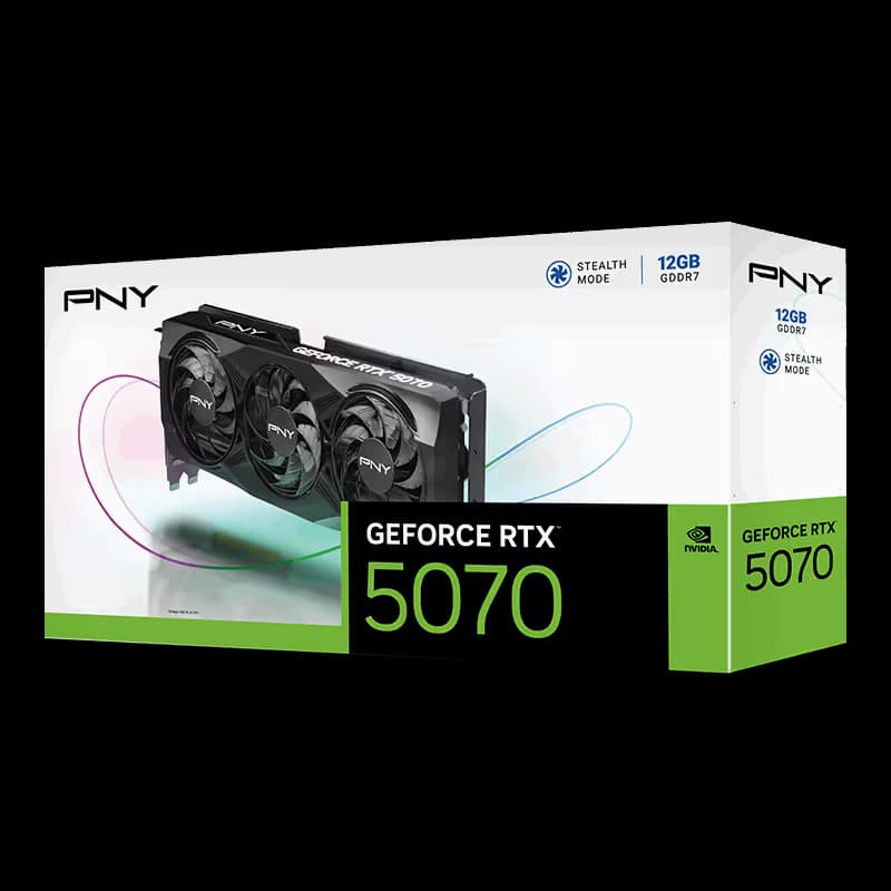 PNY GeForce RTX 5070 12GB GDDR7 Triple Fan image