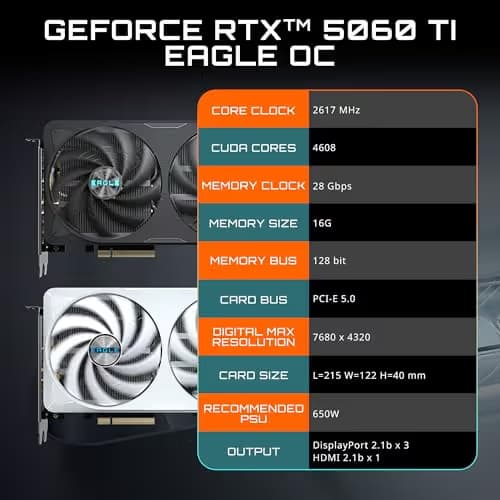GIGABYTE GeForce RTX 5060 Ti EAGLE OC ICE 16G GDDR7 image