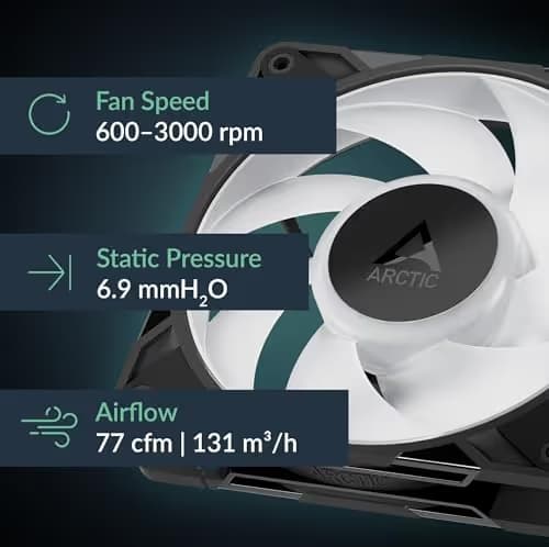 ARCTIC P12 Pro 120mm Black RGB PWM image