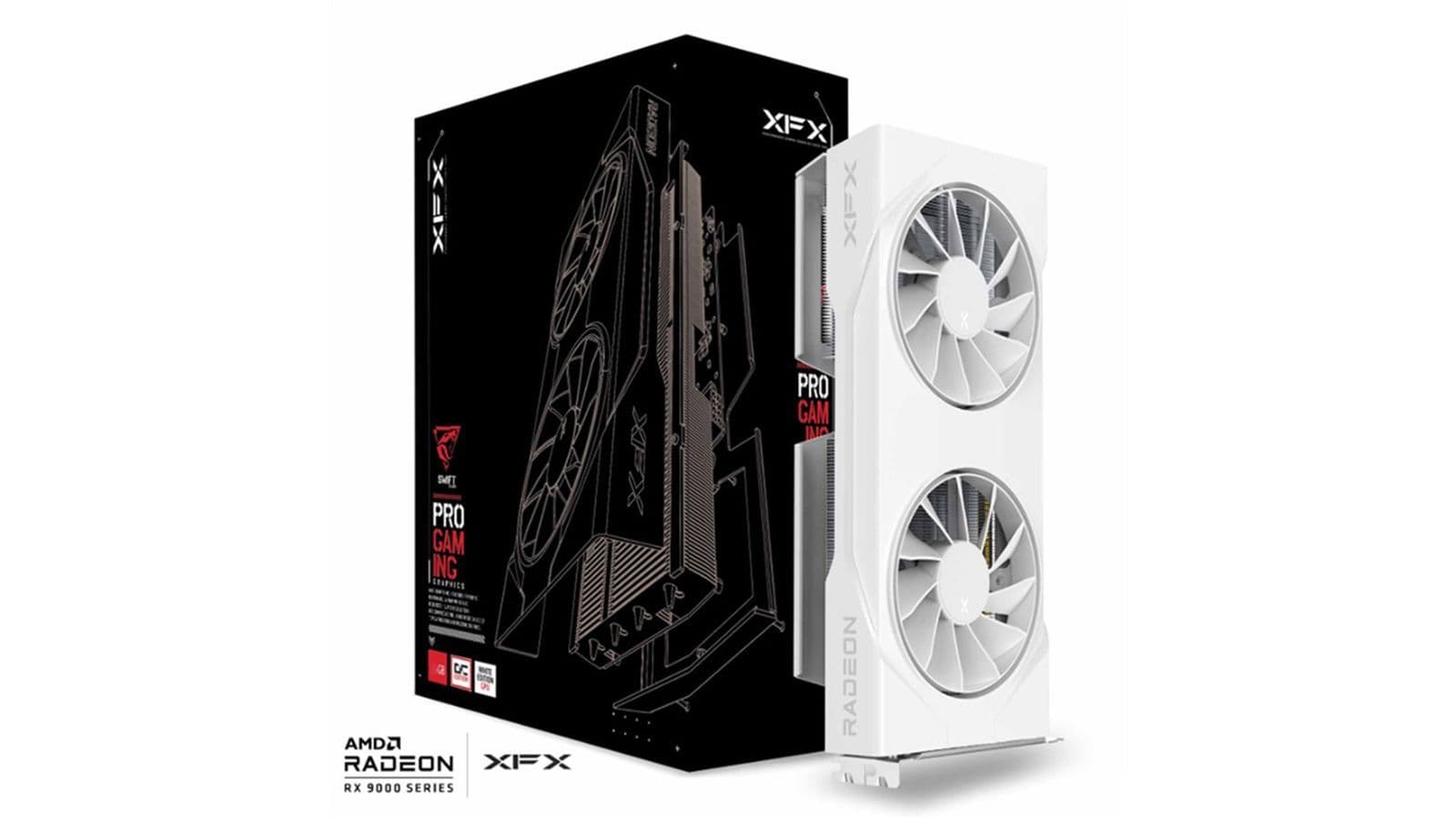 XFX Swift OC Radeon RX 9060 XT 16GB GDDR6 White Dual Fan main image