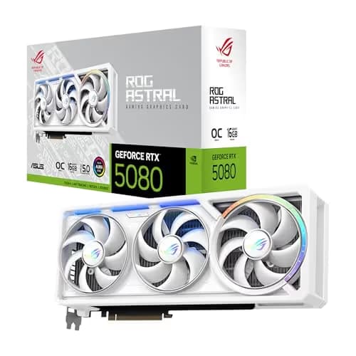ASUS ROG Astral GeForce RTX 5080 16GB GDDR7 WHITE OC Edition main image
