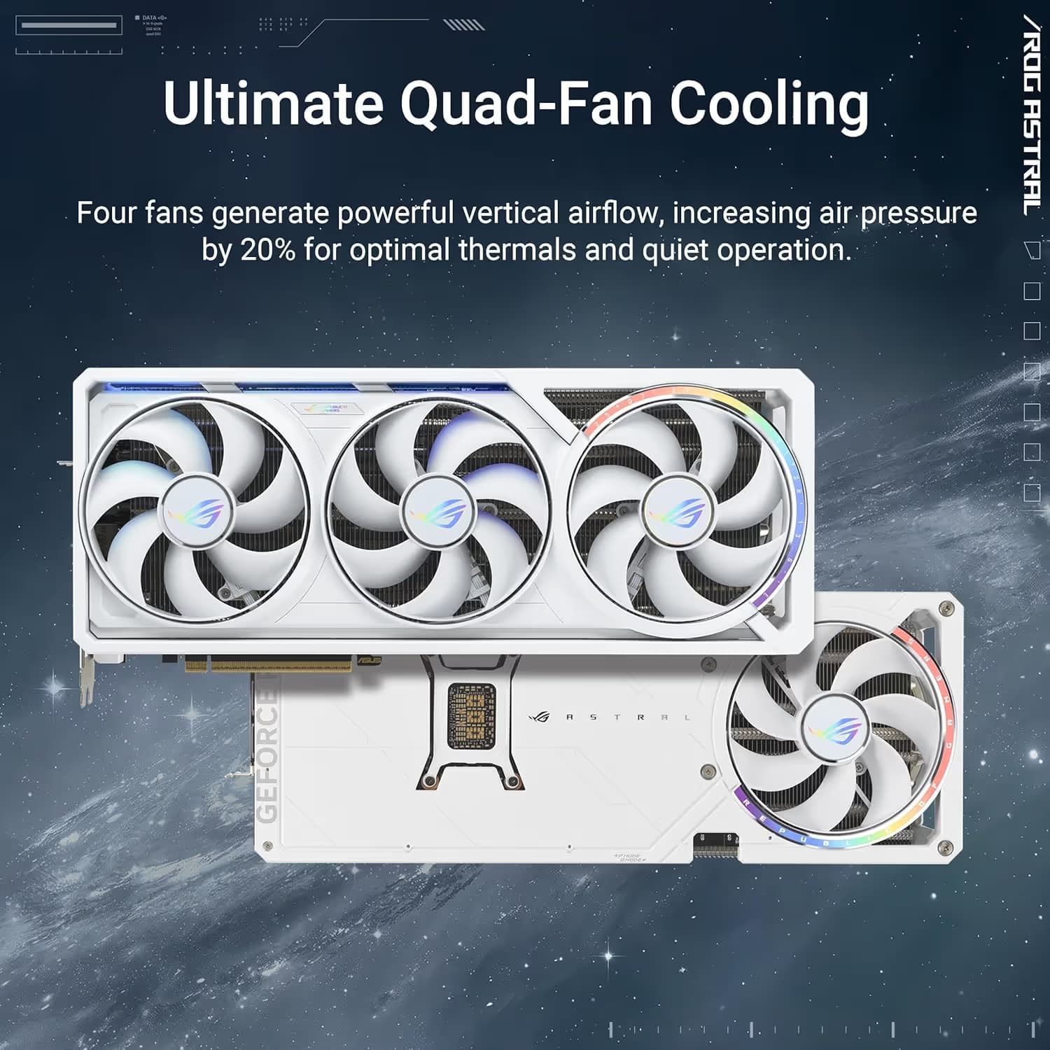 ASUS ROG Astral GeForce RTX 5080 16GB GDDR7 WHITE OC Edition image